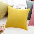 thumbnail image 6 of PiccoCasa 18"x18" Throw Pillow Covers Euro Decorative Throw Pillowcases Set of 2, Yellow, 6 of 8