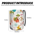 thumbnail image 3 of Wukai Travel Animals Print Car Trash Can - Easy to Clean Hanging Garbage Bin - Removable Liner - Leak-Car Garbage Can - Waterproof Trash Can for Car and SUV, 3 of 7