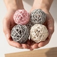 thumbnail image 3 of BlinkL White Valentine's Day Wicker Decorative Balls 36 Count, 3 of 6