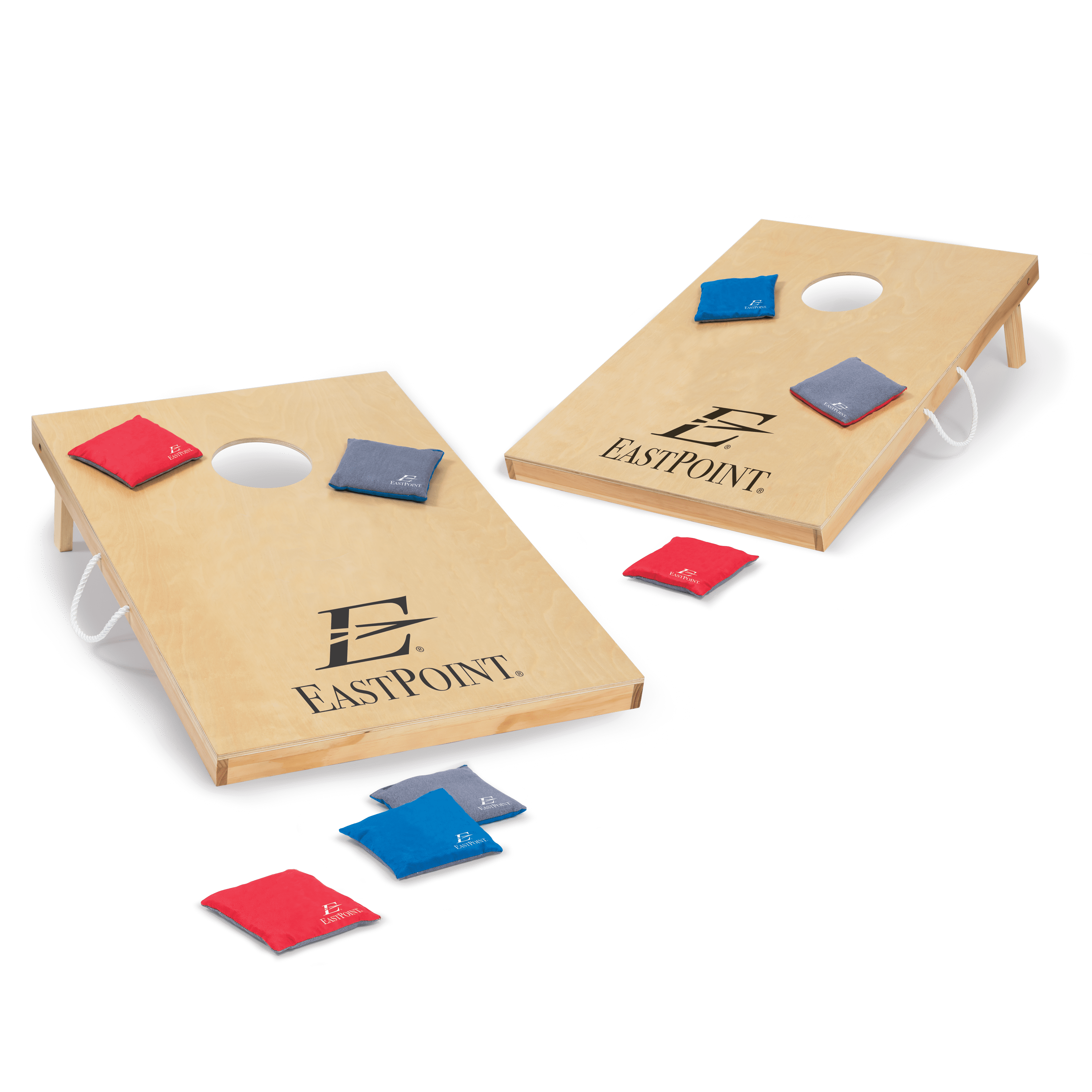 EastPoint Sports Solid Wood Bean Bag Toss Cornhole Yard Game Board Set