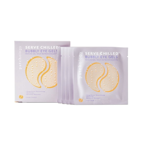 Patchology Serve Chilled Bubbly Under Eye Face Mask Gels- 5 Pairs/ Box