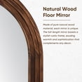 thumbnail image 4 of Antok 71"x32" Arched Full Length Mirror with Stand, Standing Floor Mirror with Solid Wooden Frame Full Body Mirror, Vintage Walnut, 4 of 7