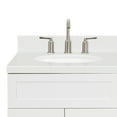 thumbnail image 4 of Ariel Hamlet 60 In. Double Oval Sink Bathroom Vanity With Carrara White Quartz Countertop 1.5 Edge In White, 4 of 11