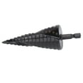 thumbnail image 4 of Spiral Groove Step Drill Rugged M2 High Speed Step Drill Bit, Dual Groove and Flute Design, 118 Degree Point Nib, Non Slip Tip, Etched Drill Diameter, High Impact Drill Presses, 4 of 7