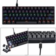 thumbnail image 4 of mecánico compacto para juegos, 61 teclas, interruptores iluminados y verde, LED tipo USB con cable, resistente al agua para  verde negro perfke Teclado para juegos, 4 of 9
