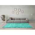 thumbnail image 3 of Ahgly Company Indoor Square Persian Turquoise Blue Traditional Area Rugs, 5' Square, 3 of 4