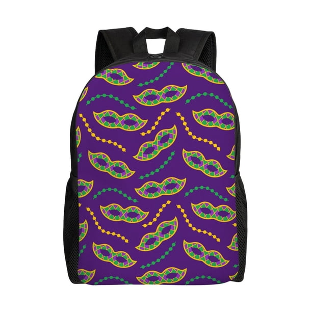 Easygdp Carnival Masks and Beads Mochila Versátil y Elegante: Comodidad, Almacenaje y Durabilidad para la Universidad, Trabajo, Viajes y Uso Diario