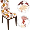 thumbnail image 2 of 6Pcs Fall Leaves Chair Covers Colorful Maple Leaves Removable Stretch Elastic Dining Chair Slipcover Protector for Autumn Thanksgiving Home Kitchen Wedding Party Decor, 2 of 7