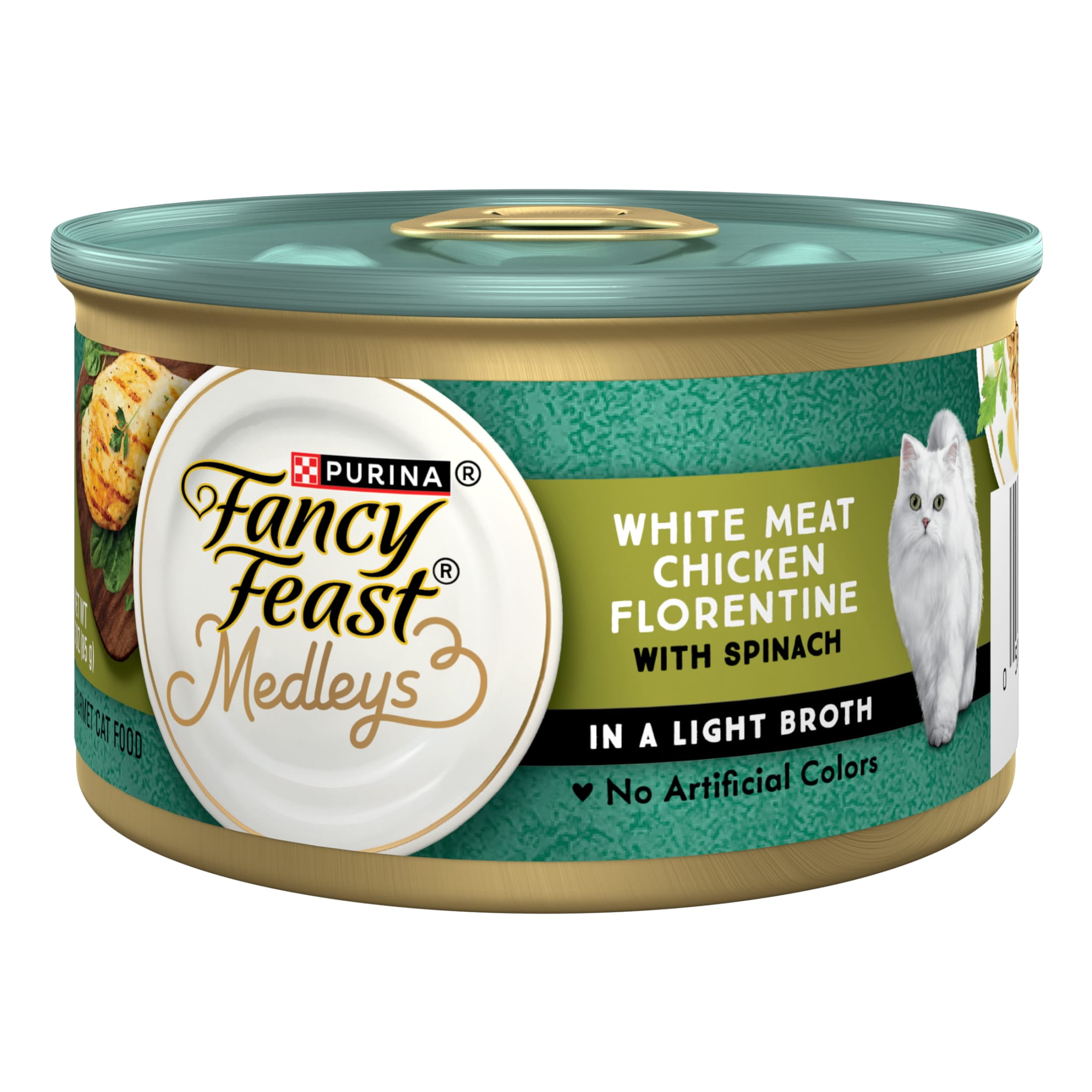 (6 pack) Purina Fancy Feast Medleys Wet Cat Food, Chicken Florentine & Spinach, 3 oz Cans