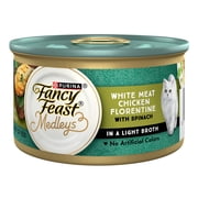 Purina Fancy Feast Medleys Wet Cat Food, Chicken Florentine & Spinach, 3 oz Cans