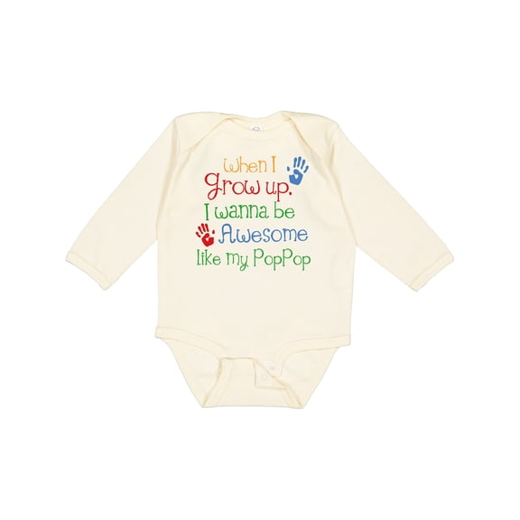 Inktastic Loved by Pop Pop Boys or Girls Long Sleeve Baby Bodysuit