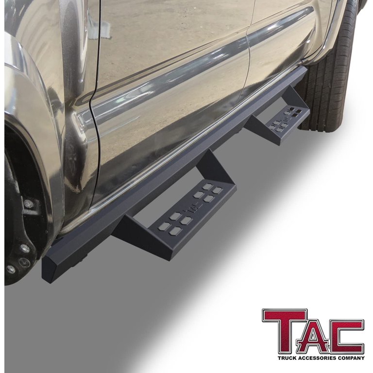 YHTAUTO 5 Inch Running Boards For Toyota Tacoma 2005-2023 Extended Cab | Oval Side Steps With Black Powder Coat | Set Of 2