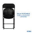 thumbnail image 3 of Set 10 Sillas Plegables Plastico STYRKA Uso Rudo para Eventos Exterior Jardin Fiestas, 3 of 8