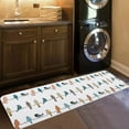 thumbnail image 2 of Kitchen Mat Rug 1 PCS Birds on The Wire Teal Grey Orange Runner Rug Anti-Fatigue Comfort Memory Foam Standing Mat Non-Slip Floor Door Mat for Bathroom Bedroom 18x47in, 2 of 6