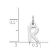 thumbnail image 4 of Diamond2Deal 14K White Gold Small Slanted Block Letter R Initial Pendant for Women, 4 of 6