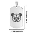 thumbnail image 2 of Stainless Steel Geometric Polygon Panda Animal Dog Tag Keychain Circle Ring, 2 of 2