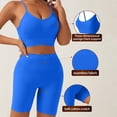 thumbnail image 4 of Diufon Two Piece Workout Sets for Women Spaghetti Straps Sports Bras and High Waist Matching Shorts Gym Yoga Outfits, 4 of 9