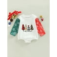 thumbnail image 2 of Faithtur Baby Girls Spring Autumn Romper Long Sleeve O Neck Snowflake Christmas Tree Print Romper, 2 of 7