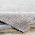 thumbnail image 3 of Hauteloom Clarkdale Wool Living Room, Bedroom Area Rug - Solid & Striped - Gray, Light Gray - 2' x 3', 3 of 9
