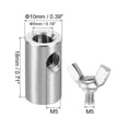 thumbnail image 2 of Unique Bargains 304 Stainless Steel 5mm Hole Wire Rope Clips, 2Pcs Wire Rope Clamp Fasteners Screws, Silver, 2 of 7