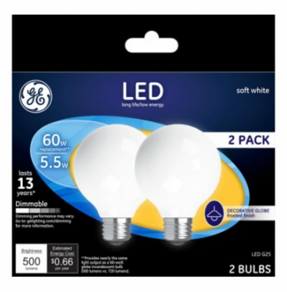 Lot of 12x General Electric 40w G25 Incandescent Light Bulbs Cozy Relaxing White 