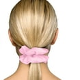 thumbnail image 3 of Scrunchies Cotton Knit Standard Size 3-Pack Ponytail Holder Made in USA Scrunchie King Pink Light, 3 of 5