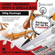 JAWLINER® Fitness Chewing Gum - Cinnamon Honey gum for an attractive Jawline - Look Like a Celebrity - 2-Month Pack