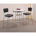 thumbnail image 2 of Bowery Hill Table de Pub Rond de 30 Pouces en Blanc et Chrome, 2 of 5