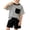 Noir2026 Ensembles11, variante sur oelaio Ensemble d'Été pour Tout-Petit Garçon Fille 2 Pcs T-Shirt Rayé et Short Ensemble de Vêtements Doux et Respirants Mélange de Coton Tenue de Jeu Rouge 1-2 Ans