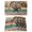 Teal, variant on Texas Star Vintage Placemats Set of 12, Berry Dark Brown Wooden Placemats for Dining Table, Place Mats for Kitchen Tabletop, Waterproof Wipeable Dining Table Mats Set