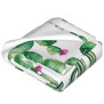 thumbnail image 3 of Cactus Flower Throw Blanket Soft Blanket Kid Baby for Sofa Chair Bed Office Travelling Camping 50"x40", 3 of 7