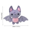 thumbnail image 3 of Halloween Skeleton Stuffed Animal, 9.84 in Bat Plush Pillow, Halloween Indoor Decoration for Sofa Table, Trick Or Treat Halloween Party Gift (Gray), 3 of 6