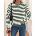 thumbnail image 5 of BTFBM Women's Lightweight Oversized Striped Sweater | Soft Knit Cozy Sweaters, Crew Neck Long Sleeve Pullover, y2k Color Block, Casual Holiday Outfits, Winter Fall Clothes, 5 of 8