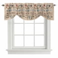 thumbnail image 2 of Marine Life Tie Up Valances Curtain, Adjustable Kitchen Retro Sea Star Jellyfish Lobster Linen Texture Valances for Windows Decor, Rod Pocket Short Curtains Set for Bedroom/Bathroom, 42"x12", 2 of 9
