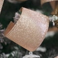 thumbnail image 2 of 1Roll  Christmas Tree Decoration Ribbon,30 feet Sparkle Metallic Glitter Wire Ribbon for Tree, Bows Making, Wreath Supplies, Gift Wrapping, Garland, Home Decor., 2 of 7