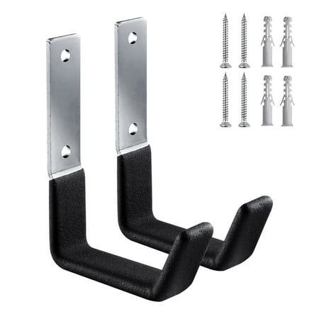 RUISINERY Pack Of 2 Heavy Duty Stainless Steel Garage Hooks for Tools and Cables Wall Mount Hangers Extension Cord Organizers