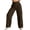 #015-Brown, variant on TaTaai Women's Loose Fit Lounge Trousers Wide Leg Design with Elastic Waist and Two Side Pockets Solid Color Casual Pants for Comfortable Daily Wear Gift