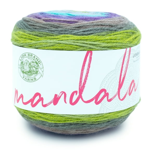 Lion Brand Yarn Mandala Ghidorah Self-Striping Light Acrylic Multi-color Yarn