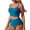 02#Blue, variant on High Waisted Bikini Sets for Women - V Wire Two Piece Swimsuits Swim Suits 2026 Tummy Control Bathing Suit Blue S