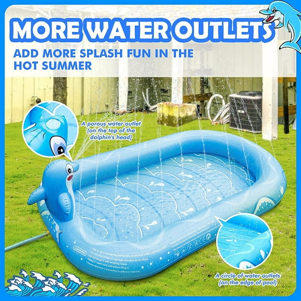 Tapis jet d'eau Gonflable piscine jeux d'eau crocodile