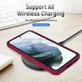 thumbnail image 6 of Jiahe Cover For Samsung Galaxy S22 6.6 inch Case,Slim Shockproof Soft TPU Bumper Hard PC Back Dual Layer Protection Cover,Support Wireless Charging,Red, 6 of 7