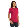 thumbnail image 4 of Port Authority Women's Heavyweight Cotton Pique Classic Fit Polo Shirt Red 2X-Large, 4 of 4