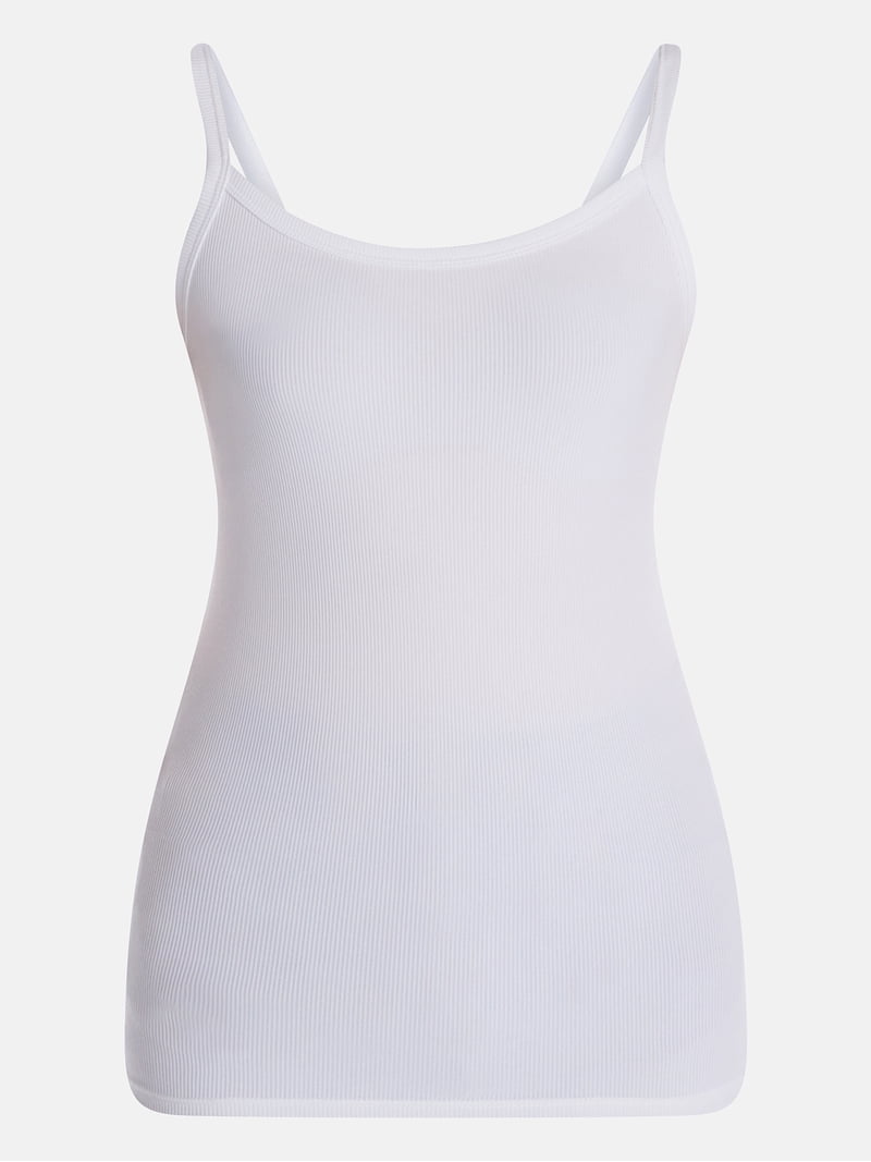 No Boundaries Ribbed Cami Top for Women, Sleeveless Scoop Neck, 1