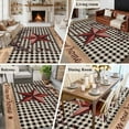 thumbnail image 6 of 6x9 Washable Area Rug, Country Stars Non-Slip Large Rectangle Rug for Living Room Dining Room, Vintage Dark Red Star Black Plaid Brown Wood Grain Indoor Floor Mat for Home Decor, 6 of 9