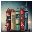 thumbnail image 1 of Cuadros Decorativos Pintura al óleo por números Acrílico Hecho a mano Rocket House Imagen digital Decoración para el hogar Likrtyny embutido en tela, 1 of 9
