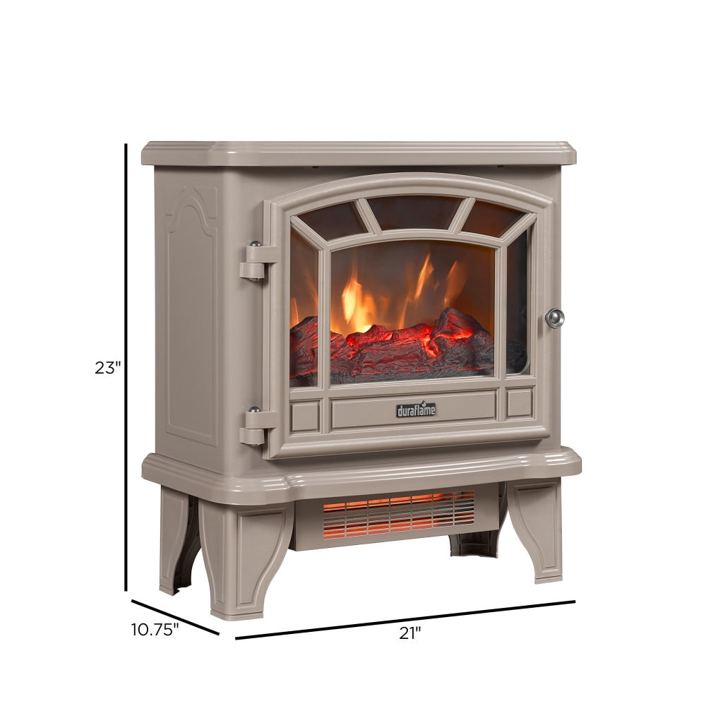Duraflame 1,000 sq ft Infrared Quartz Electric Fireplace Stove Heater, Cream