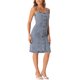 thumbnail image 4 of INSPIRE CHIC Vestidos de mezclilla para mujer, con botones, sin mangas, escote corazón, midi, en color gris azul, talla XL, 4 of 6