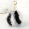 thumbnail image 4 of Pendentif Pompon en Fausse Fourrure Colorée Porte-Clés Ornement de Sac à Main pour Femme, 4 of 7