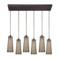 thumbnail image 1 of Jerard 6 Light Pendant In Oil Rubbed Bronze And Mercury Glass, 1 of 1