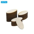 thumbnail image 3 of Uxcell 40x20mm Wood Pieces, 60 Pack Unfinished Oval Wood Shapes Blank Wooden Cutouts Ornaments Natural, 3 of 6